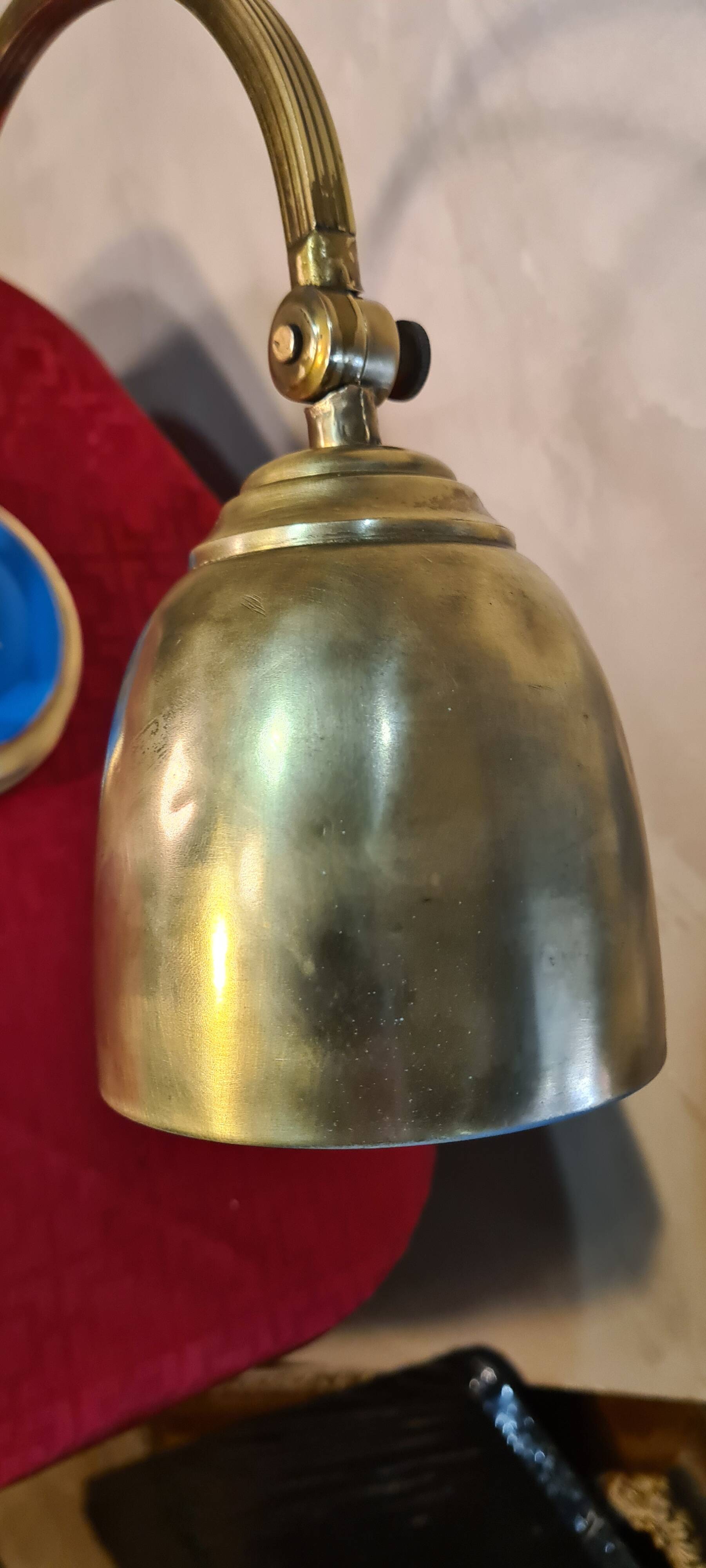 art deco bronze brass lamp 25w elec ok original h 28x25