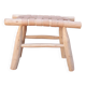 Woven leather stool