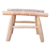Tabouret tressé en cuir