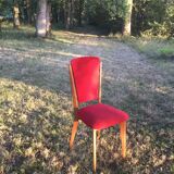 Red Scandinavian chair duo