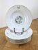 6 deep plates made of Limoges porcelain with a paradise bird design.