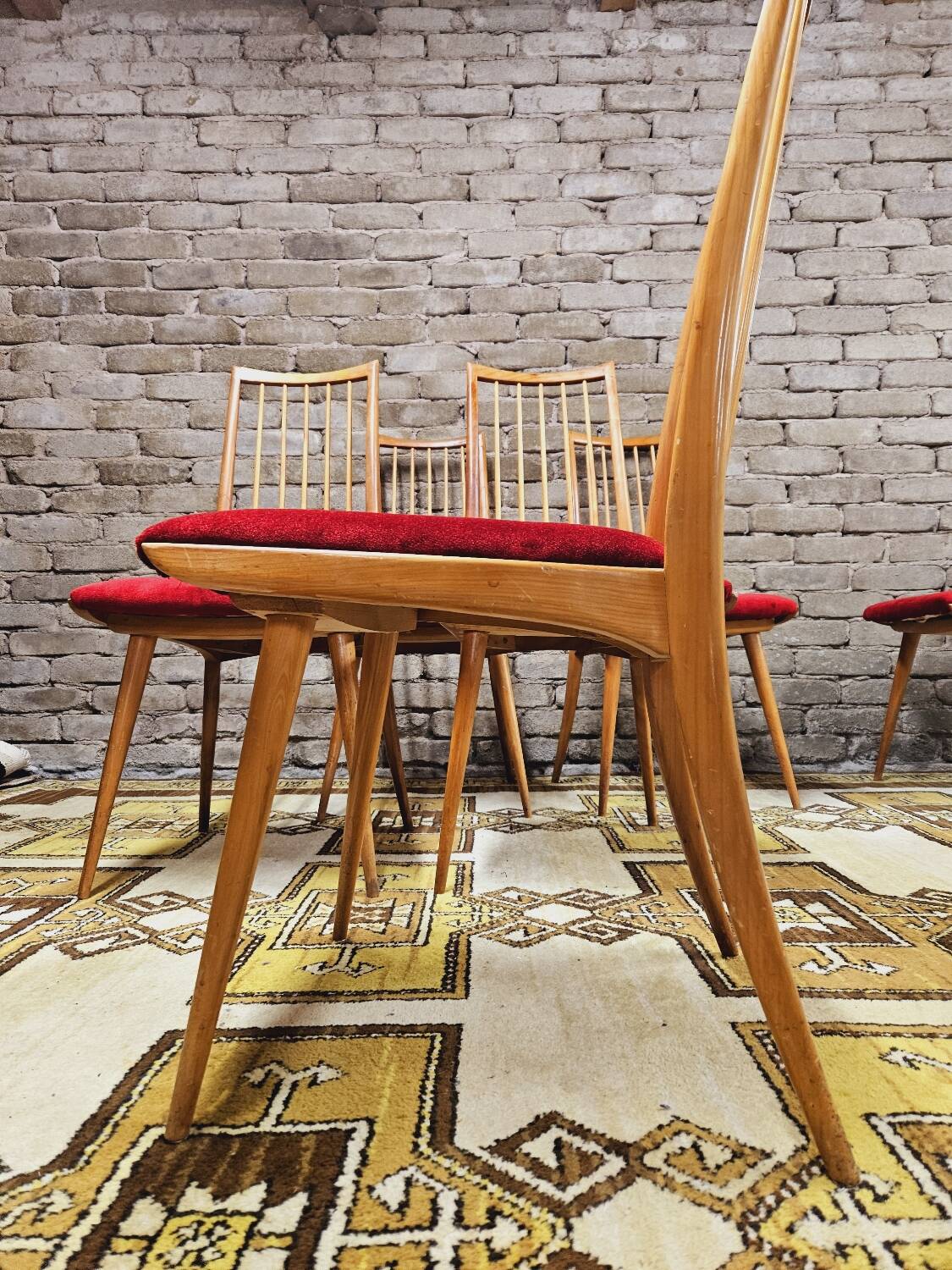 Set of 6 teak chairs by Ernst Martin Dettinger 1960