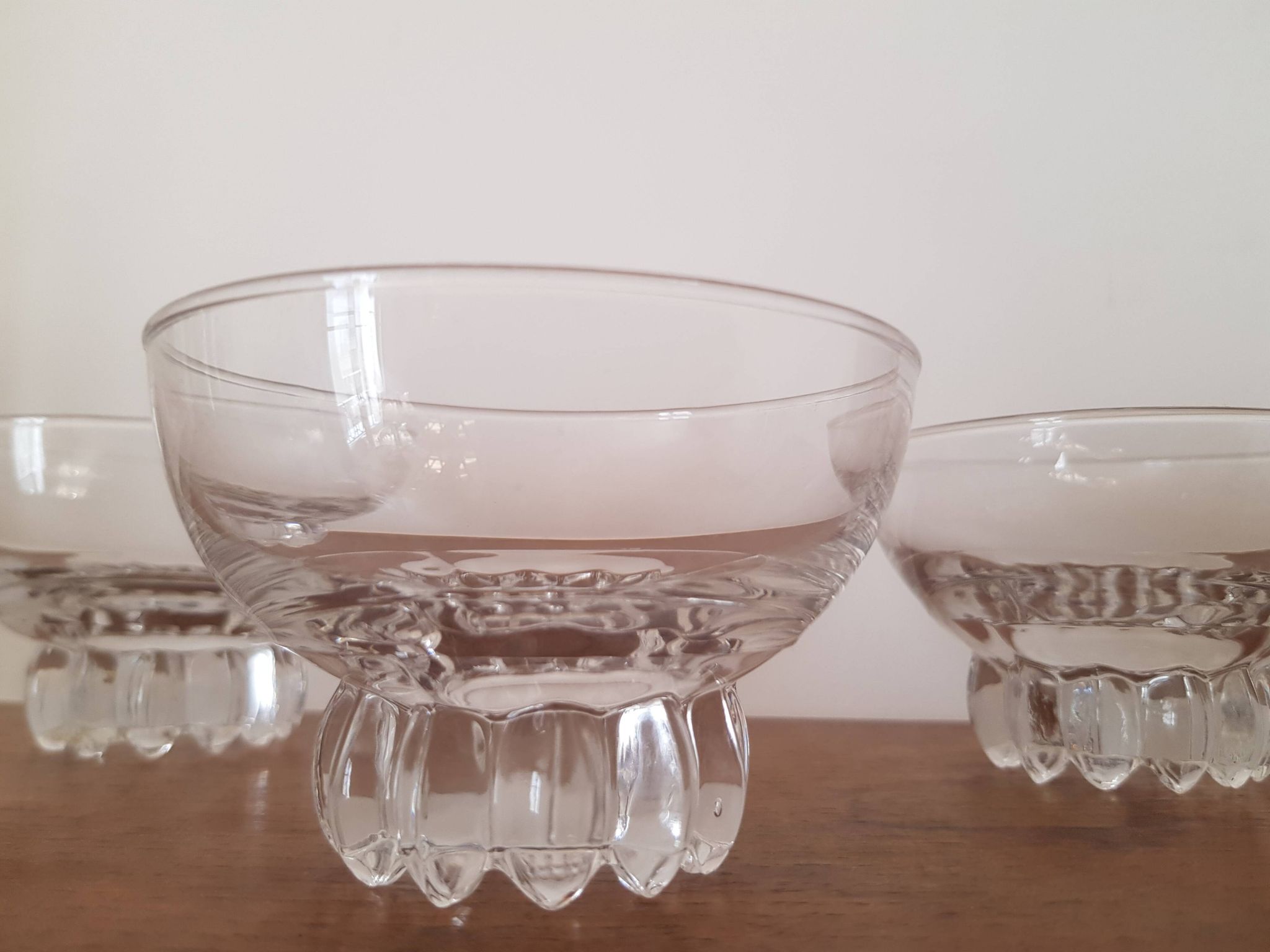 Set of 3 art deco glasses