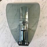 Wall lamp in chrome and smoked glass 70s