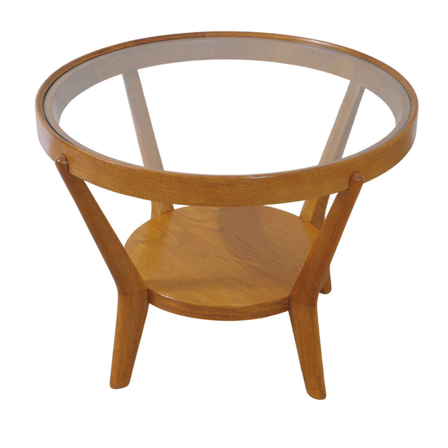 Table basse vitrée entièrement rénovée par Kropacek & Kozelka, 1944