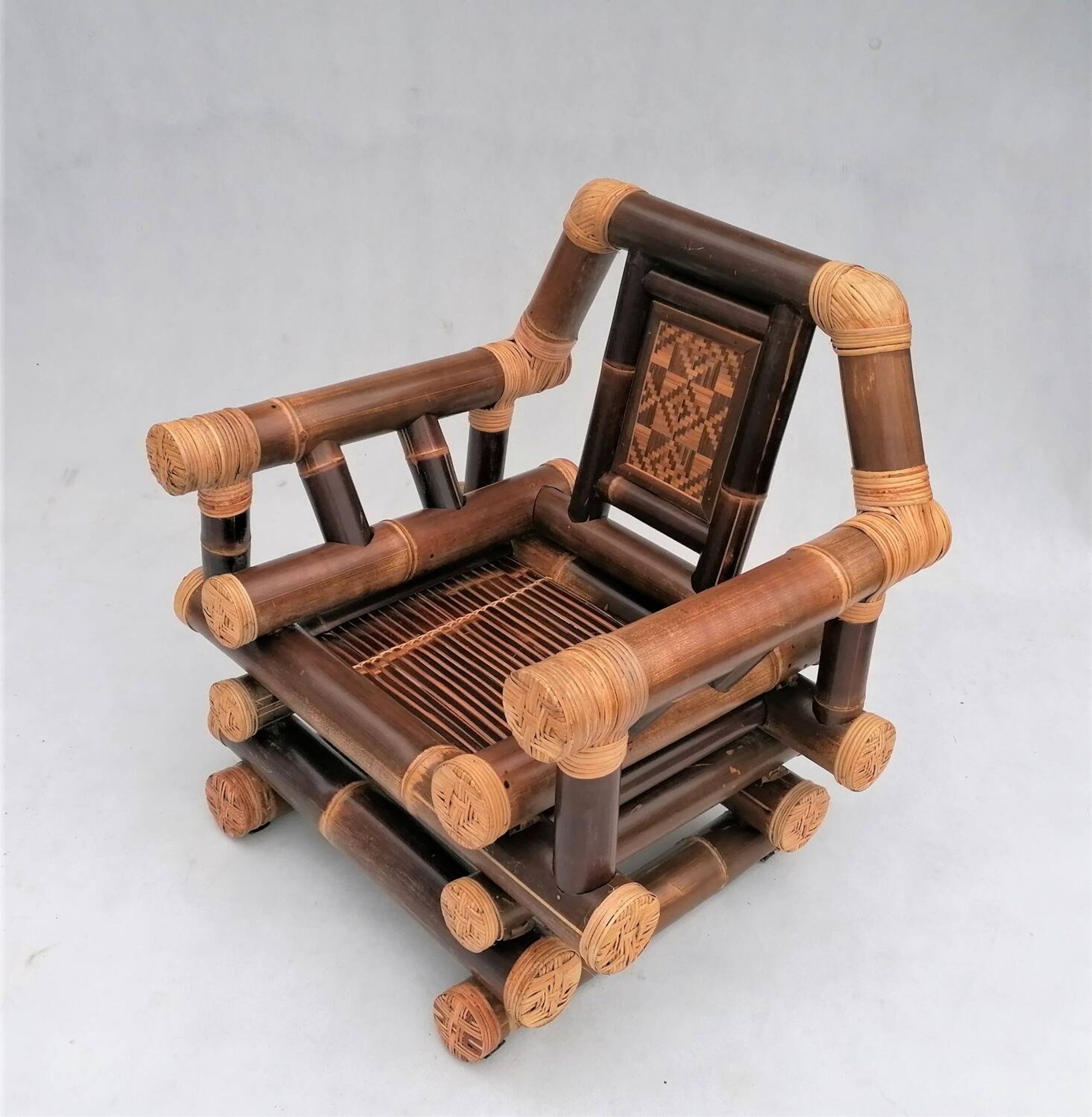 Bamboo armchair, 1970s