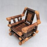 Fauteuil en bambou, années 1970
