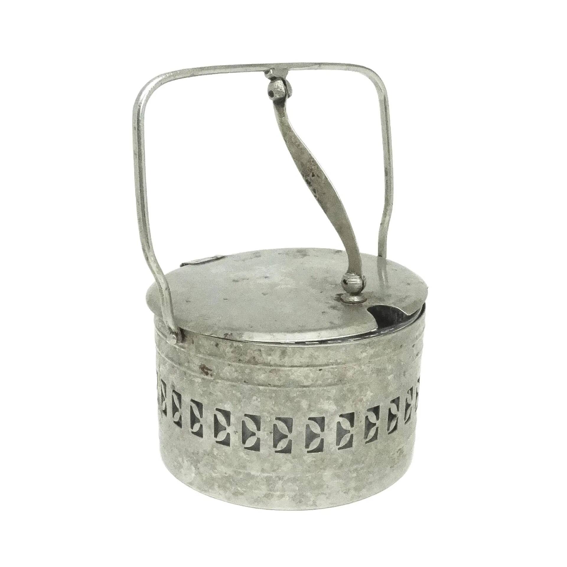 Basket sugar bowl, postmodernism, nickel-plated brass, Poland, 1960s