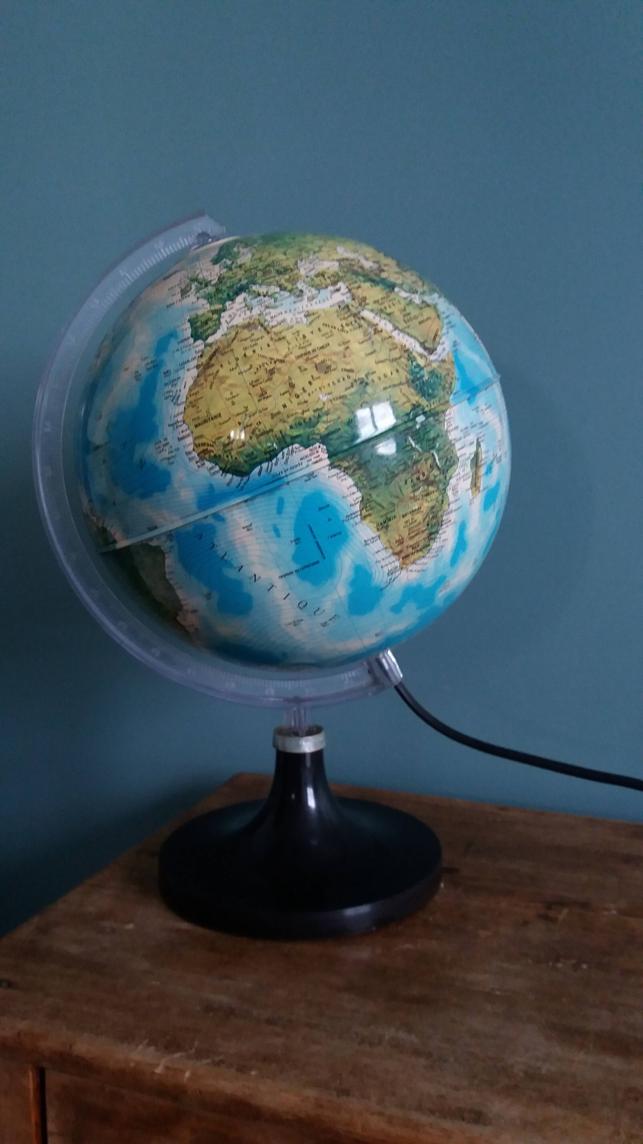 Illuminated globe, Italy, 1980s
