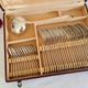 Housewife old cutlery in silver metal X12 people