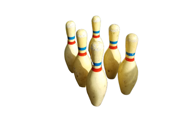 Wooden bowling game