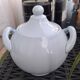 Pastel blue sugar bowl Sarreguemines France