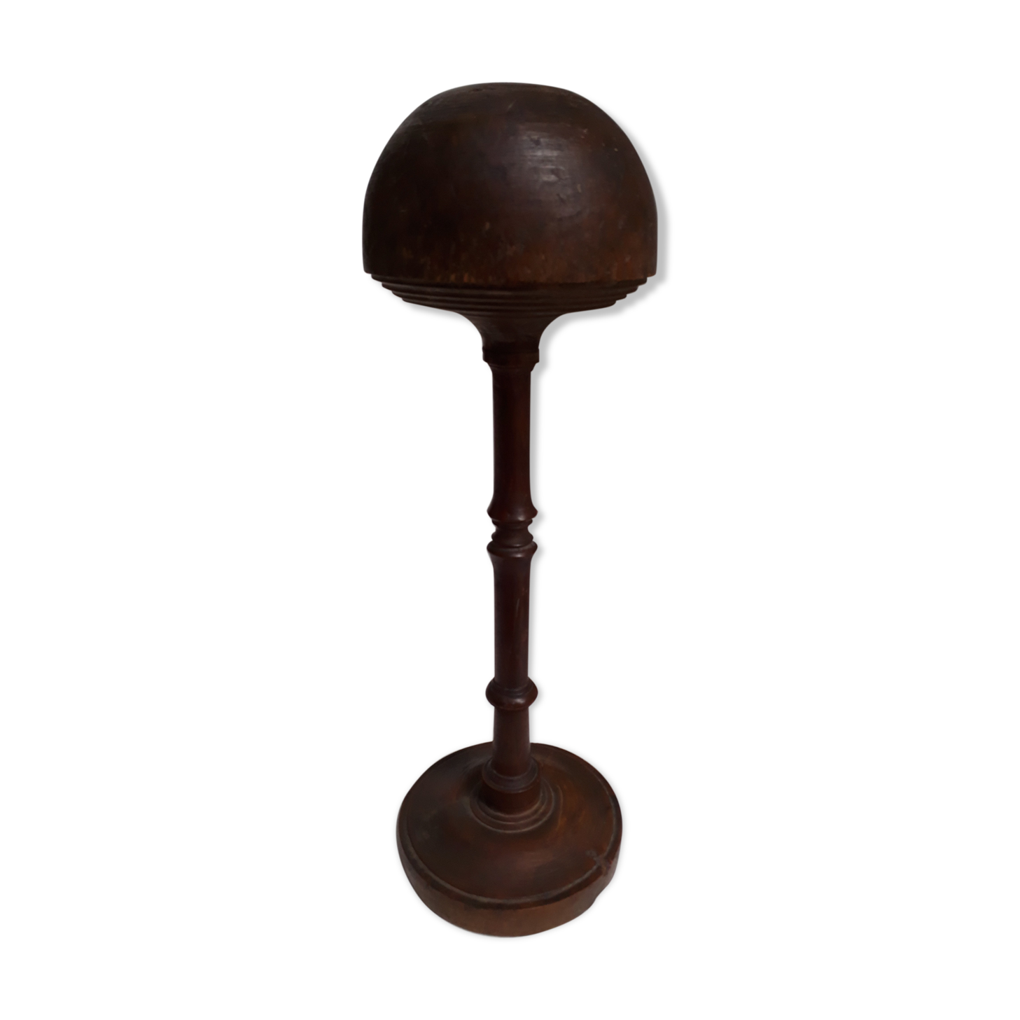 Wooden hat holder turned