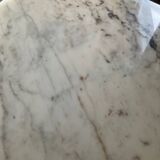 Vintage Carrara marble coffee table