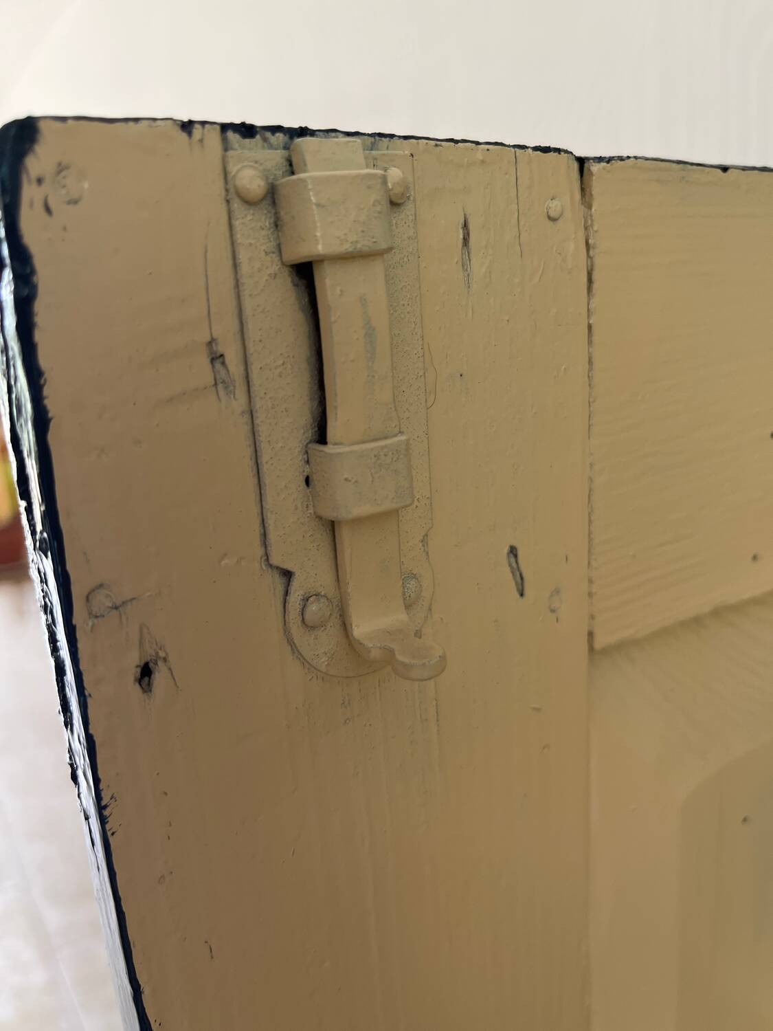 Old Parisian wardrobe painted in midnight blue