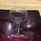 Series of 5 old and engraved champagne glasses
