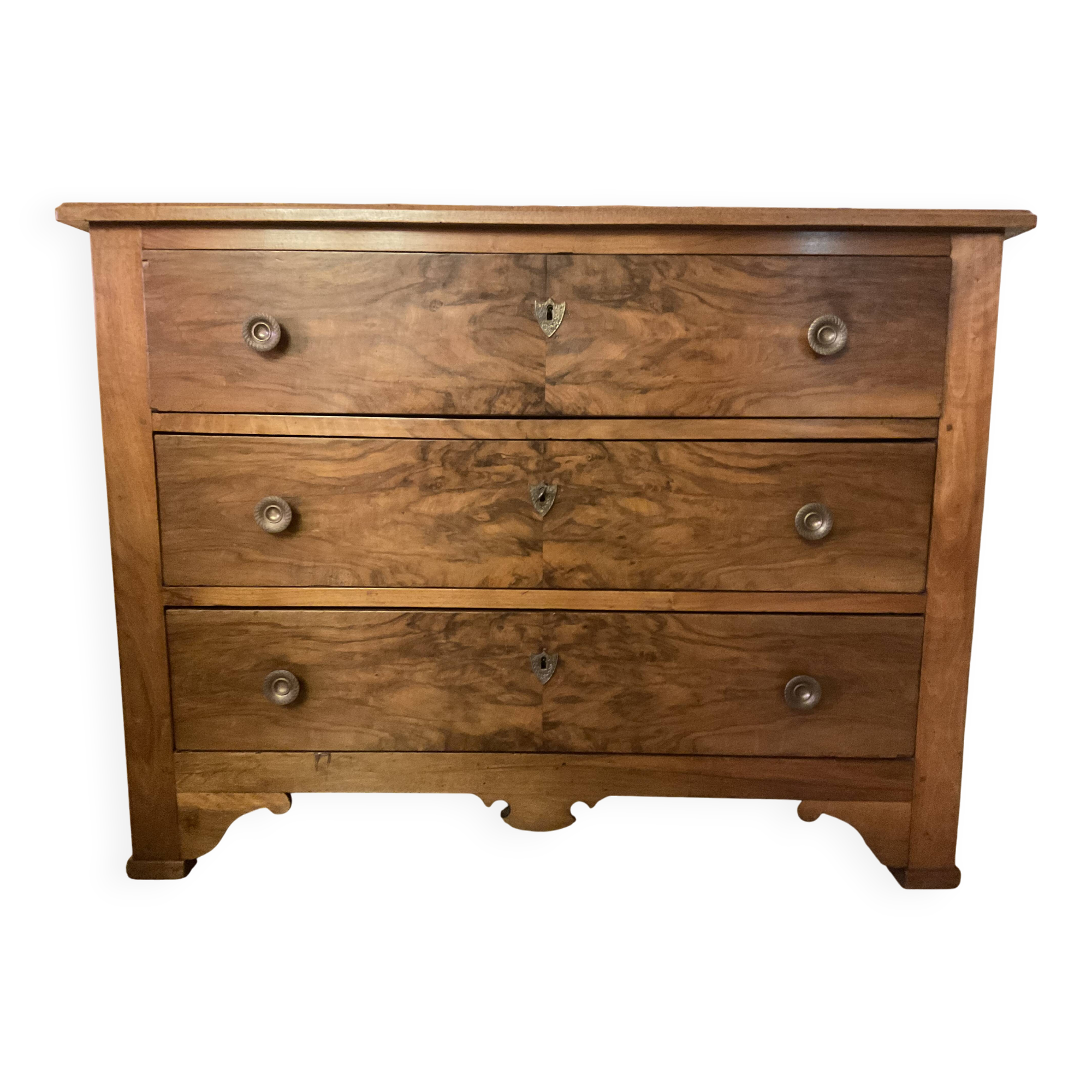 Louis-Philippe walnut chest of drawers