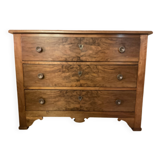 Louis-Philippe walnut chest of drawers