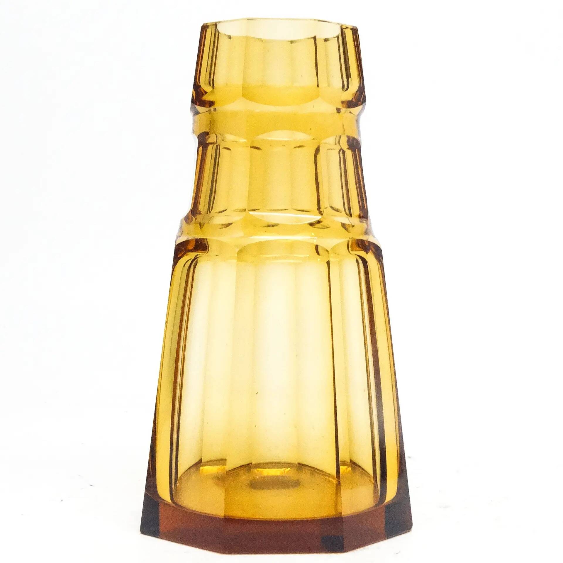 Art Deco vase, crystal, Moser, Czechoslovakia, 1930s