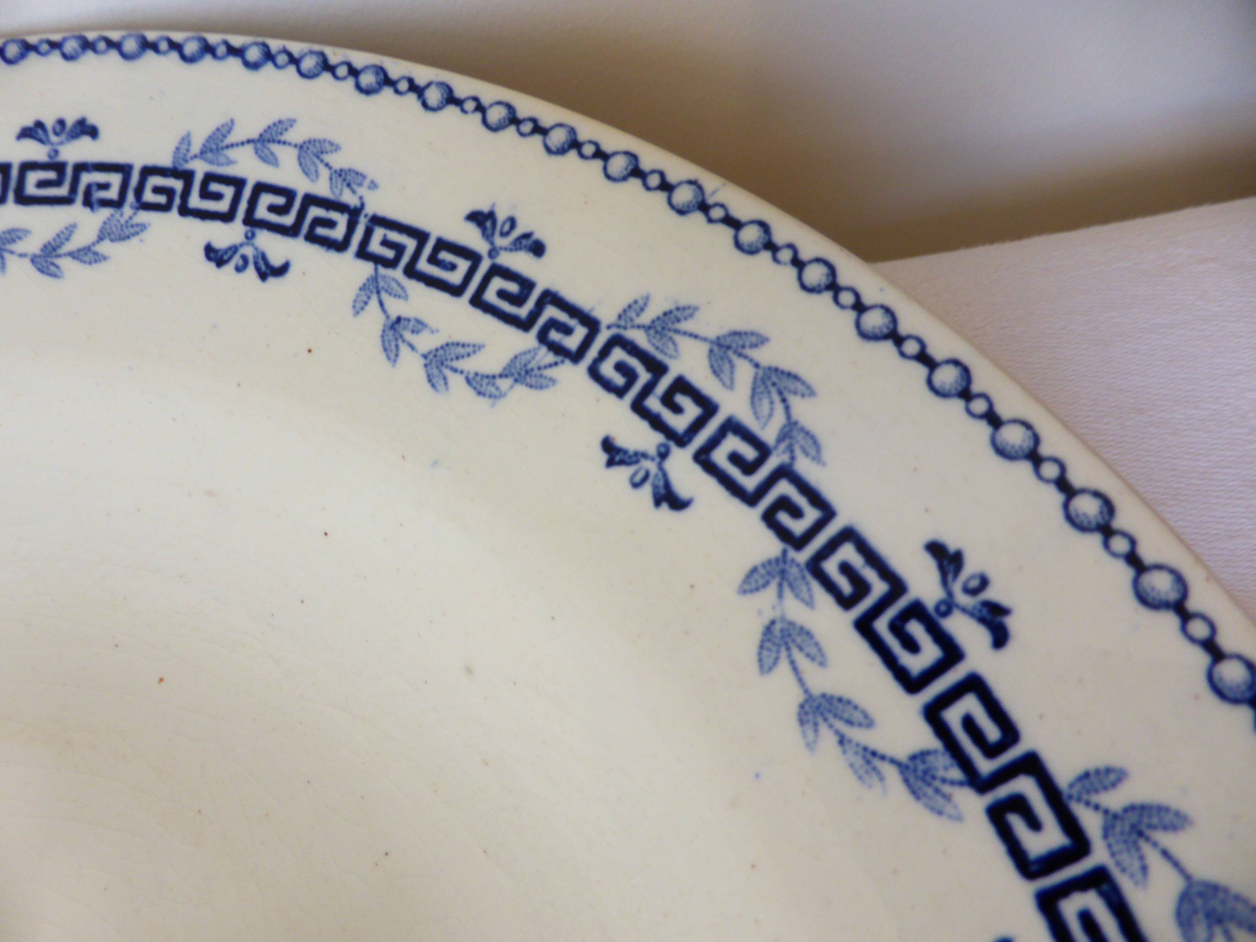 3 assiettes creuses en terre de fer Gien modèle Austerlitz 2106211