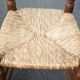 Set of 5 vintage wooden and straw chairs, straw chair, countryside