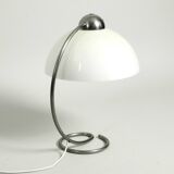 Large Mid Century metal table lamp with plastic shade by Schanzenbach Germa