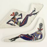 Pair of free-form dishes from Sesto di Fiamma, Italy, 1950s