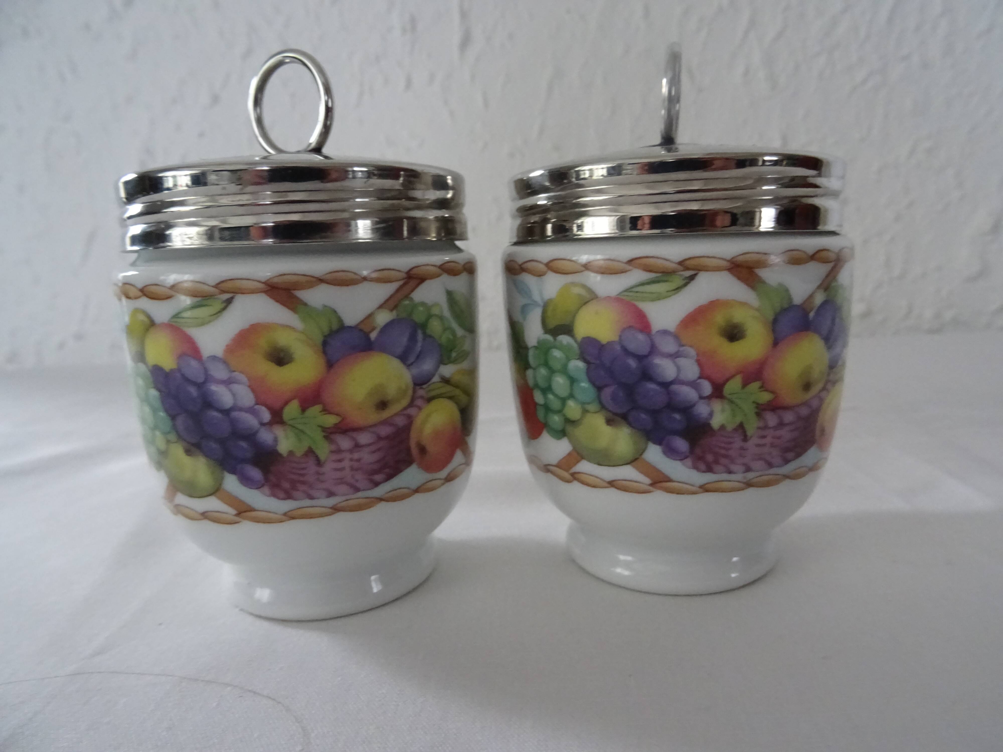 2 baked eggs english porcelain Royal Worcester