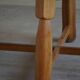 Brutalist round dining table in oak, mid-century, made in France, 1960s.