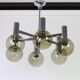 Six-light brass chandelier Italy 1960s