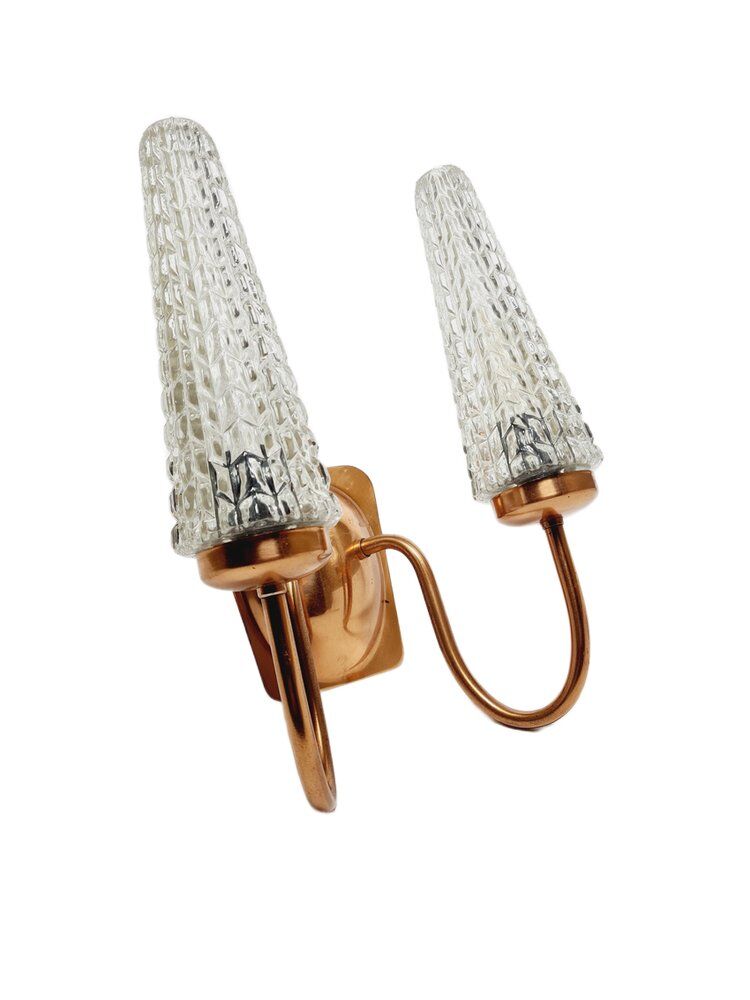 2-armed wall lamp from Elmet Zabrze, Poland, 1970s