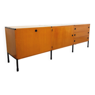 Large vintage modernist low sideboard ARP Minvielle by Guariche Mortier
