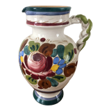 Italian majolica ceramic pitcher / jug signed