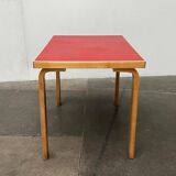 Mid-century red dining table or desk by Alvar Aalto for Artek, 1960s