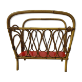 Magazine door in rattan and formica
