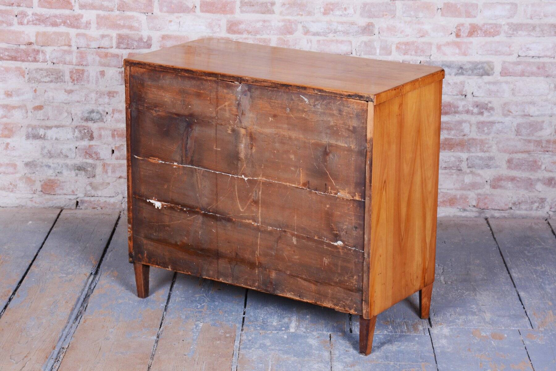 Biedermeier Cabinet in Cherry, Spruce & Ebony, Czech, 1820s