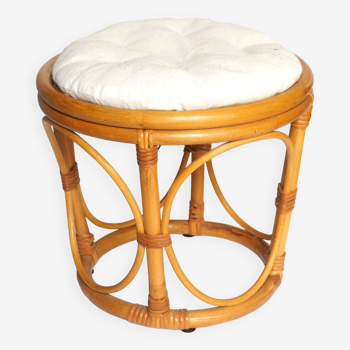 Rattan stool 1980s