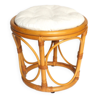 Rattan stool 1980s