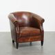Club chair made of sheepskin leather
