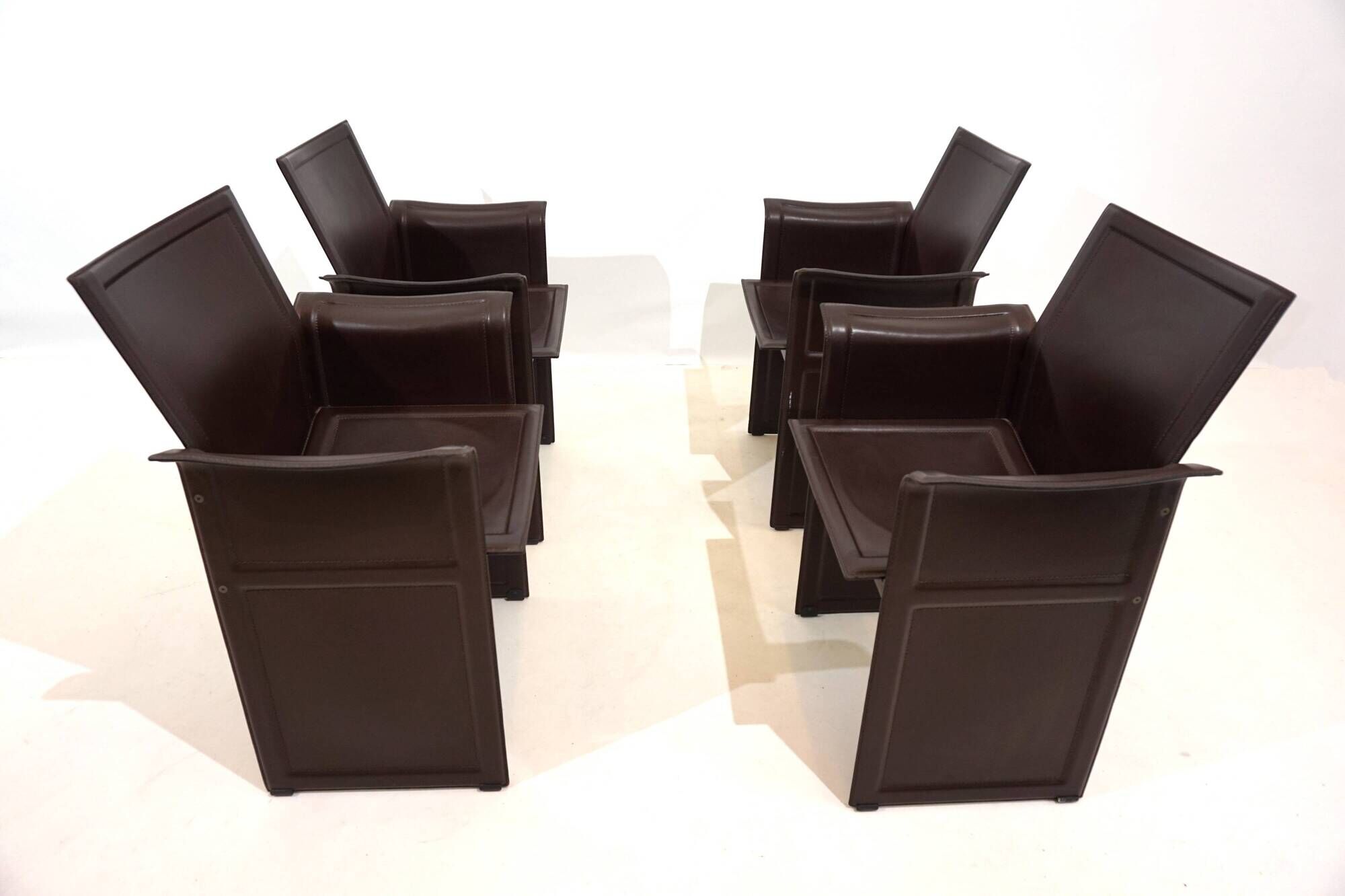 Set of 4 Matteo Grassi Korium dining/conference chairs by Tito Agnoli