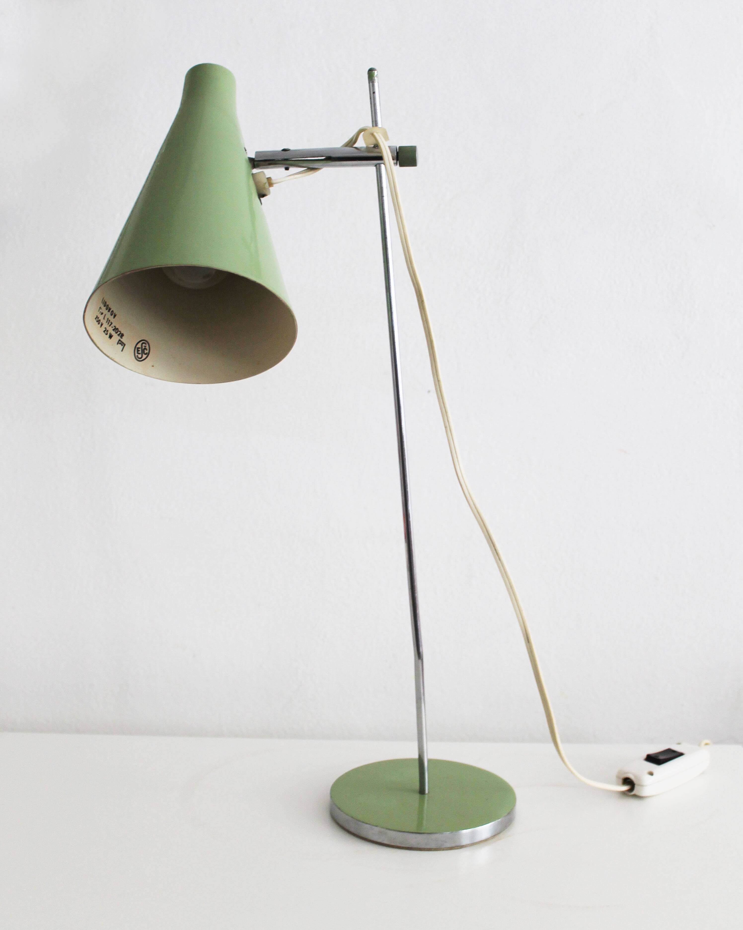Lampe de table moderne du milieu du siècle des années 1960 par Josef Hurka pour Lidokov