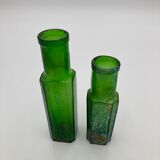 Set of two green vials