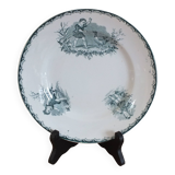 1 assiette plate Terre de Fer Saint Amand Nord modèle Groupe d'enfants