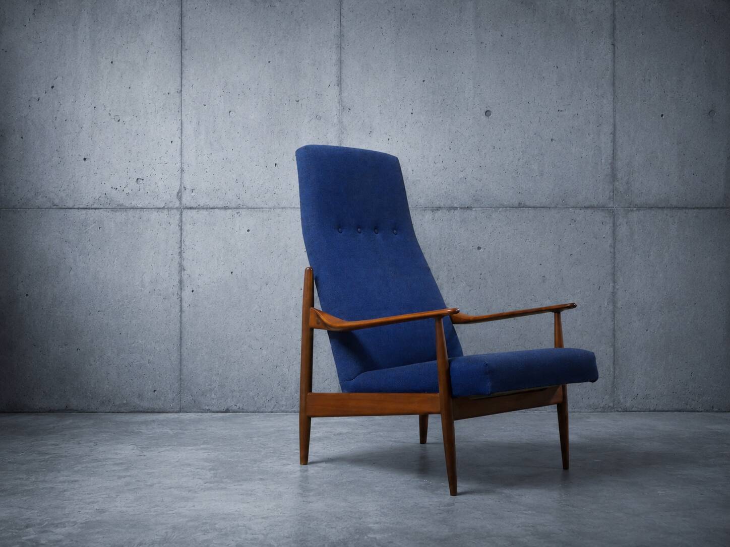 Fauteuil danois en teck massif - Vintage 1960