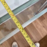 Console métal et verre, pièce unique 1980