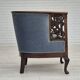Années 1950, chaise longue danoise, état d'origine, meuble en laine bleu clair.