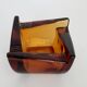 Art Deco style amber glass empty pocket