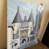 Oil painting on canvas jb maurice vecker (1896-1998) door of the craffe