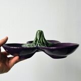 Plat céramique aubergine