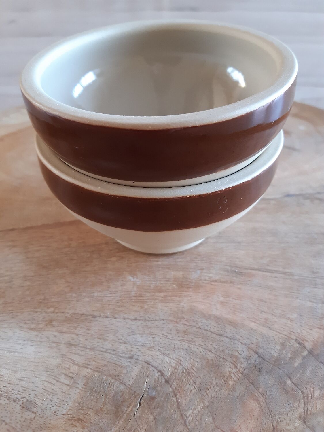 Set of 2 Digoin stoneware cups